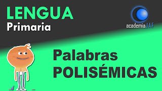 LAS PALABRAS POLISÉMICAS  Lengua Castellana [upl. by Minier]