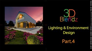 Modelling a Modern House with Gable roof in Blender Lighting and Environment design Part4 [upl. by Aneleairam]