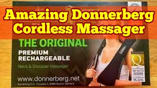 Amazing Donnerberg Cordless Battery Powered Massager Neck and shoulder massager Premium NM090 [upl. by Questa696]