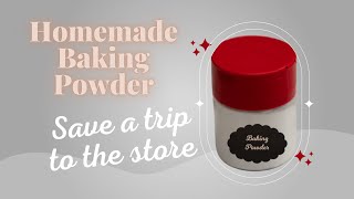 Homemade Baking Powder Recipe  1 Minute Recipe [upl. by Fronia]