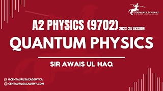 Quantum Physics Lecture 3 A2 9702 Physics 202324 [upl. by Armillia]