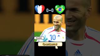 Zinadin zidan 🆚 Brazil worldcup 2006 zidane played very brilliant [upl. by Winni]