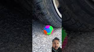 Crushing of soft and crunchy things by car tyre asmr crushing crushing soft shorts [upl. by Mathilda]