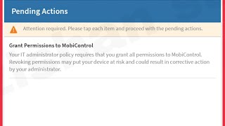 Fix Pending Actions  Grant Permissions to MobiControl  IT administrator Problem Solve Lava Tablet [upl. by Mccarty]