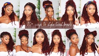 10 Ways To Style TWIST Or BOX BRAIDS  SPRING TWIST  Chev B [upl. by Allenrad637]