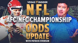 NFL Conference Championship Betting Odds Update ChiefsRavens Lions49ers  NFL Line Movement [upl. by Nalliuq]