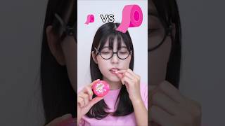 Big Tissue Paper Vs Small Tissue Paper Eating Challenge 😂 shorts challenge [upl. by Iralam]