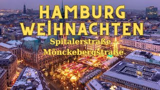 Magical Christmas Markets in Hamburg Germany 2023 4KHDR [upl. by Abrahan]