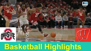 15 Wisconsin vs Ohio State Basketball Game Highlights Jan 10 2024 [upl. by Niela]