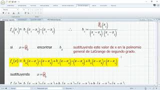 Interpolación de LaGrange de segundo grado [upl. by Irik]