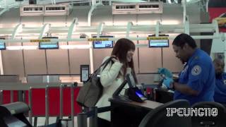 FANCAM 131105 소녀시대 SNSD  티파니 TIFFANY at JFK airport leaving NYC USA [upl. by Tabitha841]