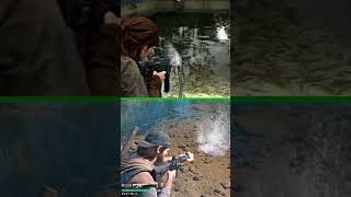 SHOOTING IN WATER COMPARISON TLOU2 VS DAYS GONE PART 5 [upl. by Onnem593]