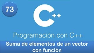 73 Programación en C  Funciones  Ejercicio  Suma de elementos de un vector con función [upl. by Ary]