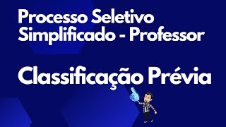 Processo Seletivo Simplificado  Professor [upl. by Modestine]