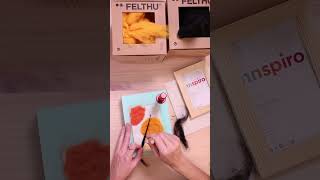 🎨🍁Cuadros de Otoño con Fieltro Natural  Tutorial Cardado con Aguja🍂🧶 [upl. by Altaf158]