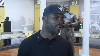 Former NFL Pro Bowl QB Michael Vick on campus at Grambling [upl. by Nonarb]