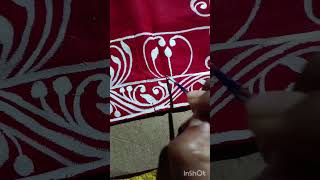 Handprint ব্লাউজ design printing drawing theartandcraftcanvas subscribe sharelikecomment [upl. by Avrenim]