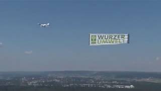 Wurzer Umwelt  Flugzeugbanner Bauma 2019 [upl. by Lodi557]