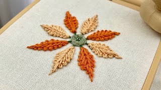 Two Fresh Stitches for Beautiful Flower Embroidery For Beginners Embroidery Designs for Beginners [upl. by Bambi926]