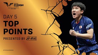 Top Points of Day 5 presented by Shuijingfang  ChinaSmash 2024 [upl. by Eelirol]