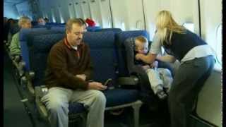 Installing a Child Restraint System CRS on an Airplane [upl. by Ahsot]