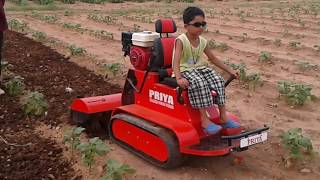 World first seating type track weeder Priya power weeder [upl. by Balliol680]