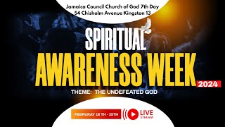 Spiritual Awareness Week  February 21 2024 The Undefeated God [upl. by Olrac]