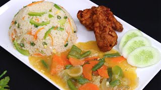 চাইনিজ প্ল্যাটার  ১ ভিডিও তে ৩ টি রেসিপি  ॥ Fried Rice  Chicken Fry  Chinese Vegetable Recipe [upl. by Cirdek]