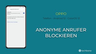 Anonyme Anrufe blockieren  Oppo Android 12  ColorOS 12 [upl. by Shanks486]