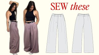 How to Sew Wide Leg Trousers  Tapioca Trouser Tutorial [upl. by Direj]