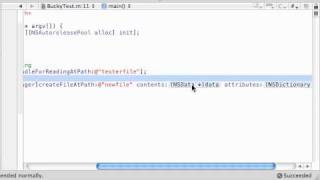 Objective C Programming Tutorial  65  Read and Write Files [upl. by Bohs444]