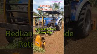 Redlands new launch 42 blade Rotavator performance  Sonalika worldtrac 60 tractor performance [upl. by Eillehs]