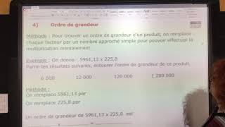 6ème Multiplication Ordre de grandeur [upl. by Burnsed]