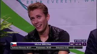 Michal Brezina  Short Program  Skate America 2018 [upl. by Adnolor]