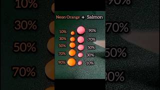 Neon Orange Vs Salmon Very Satisfying color mixcolormixingartsatisfyingmixfyptrendingshorts [upl. by Tterag]