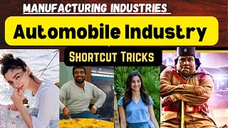 CBSE NCERT Manufacturing Industries Class 10 Geography Manufacturing Industries tricksAutomobile [upl. by Jaclyn297]