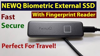 NewQ Encrypted USB External SSD Drive With Biometric Fingerprint Reader [upl. by Nedrob286]