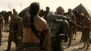 Ser Jorah Mormant Fights For Khaleesi  Game of Thrones 1x09 HD [upl. by Ahsal]