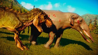 T Rex goes to Miocene  Hunting Platybelodon  Jurassic World Evolution 2 [upl. by Barbi]