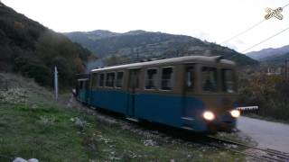 Decauville railcar at Kalavrita 750 mm rack route [upl. by Nagiem]