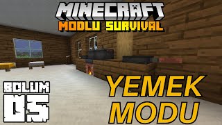 MİNECRAFT MODLU SURVIVAL  BÖLÜM 5  YEMEK MODU [upl. by Yerkovich668]