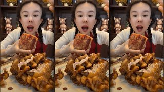 Meat platter and live show 지글지글 고기 모듬 맛과 라이브 쇼 ASMR MUKBANG with LIN VLOG먹방 [upl. by Nawaj]