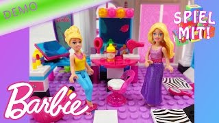 Barbie deutsch Friseursalon Demo MEGA BLOKS® Beautysalon von Spiel mit mir Kinderspielzeuge [upl. by Nosnah]