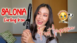 AFFORDABLE SALONIA CURLING IRON FIRST IMPRESSION REVIEW [upl. by Nolyad]