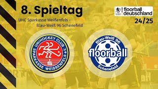 UHC Sparkasse Weißenfels vs BlauWeiß 96 Schenefeld  8 Spieltag  1 FloorballBL Herren 2425 [upl. by Guarino]