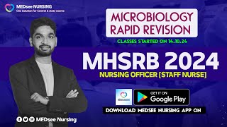 MICROBIOLOGY Rapid Revision Part 1  MHSRB amp RRB staffnursetelangana rrbnursing medseenursing [upl. by Amsa]