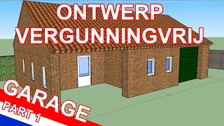 ONTWERP VERGUNNINGVRIJ  Een nieuwe garage bouwen in mijn achtertuin  Deel 1 [upl. by Florentia961]