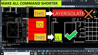 How to Change command in Auto Cad  Aliasedit command  Make your Command shorter  Cad Shortcuts [upl. by Adniroc461]