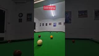 Practising and sinking a few longer shots playing snooker [upl. by Kramnhoj793]