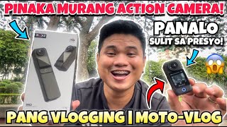 PINAKA MURANG ACTION CAMERA NA PANG VLOGGING amp MOTOVLOG Katapat ng ibang Brand [upl. by Hairabez]